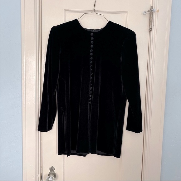 JBS Vintage Blouse Black Velvet  8P - Picture 2 of 10